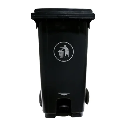 120L Garbage Bin with Pedal, Wheel & Single Door – Grey | Heavy-Duty Waste Bin