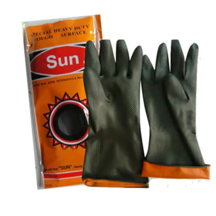 Black Rubber Gloves SUN – Durable, Comfortable & Multipurpose Protective Gloves