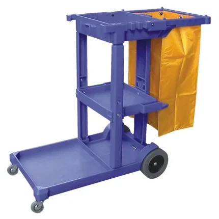 Janitorial Trolley with Cap – Multi-Function Cleaning Cart with Waste Cover | Professional Housekeeping Trolley