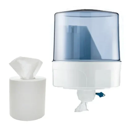 Maxiroll Dispenser with Transparent Funnel – Wall Mounted Tissue Roll Holder