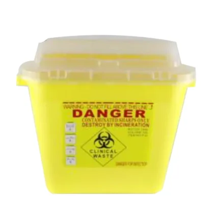 Medical Sharps Container 10 Litre – Biohazard Waste Disposal Bin with Safety Lid