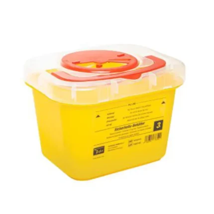 Medical Sharps Container 5 Litre – Safe Needle Disposal Box with Secure Lid