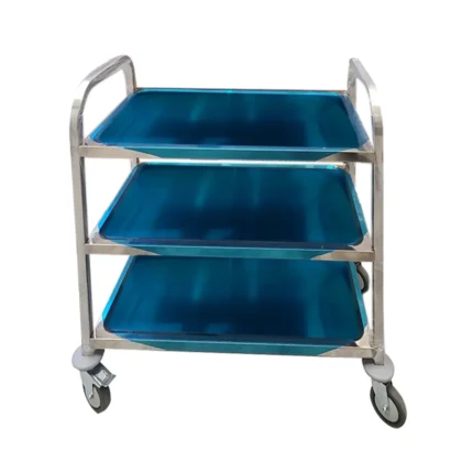Stainless Steel Service Trolley – 3 Tier (L 85 x W 45 x H 76 cm)