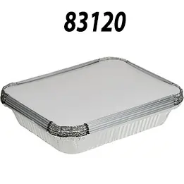 Aluminium Container 83120 with Lid – Compact Foil Tray for Food Storage & Takeaway