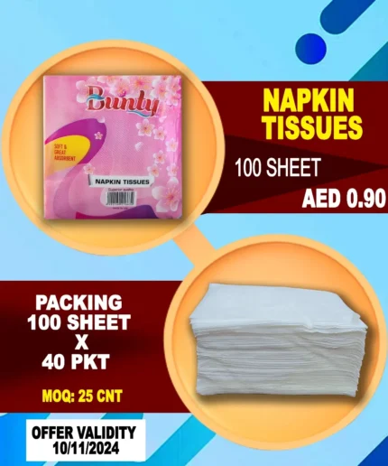 NAPKIN TISSUES (100sheet x 40pkt) 1ctn