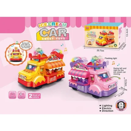 Ice Cream Car Toy – Colorful Dessert Truck for Kids with Rolling Wheels