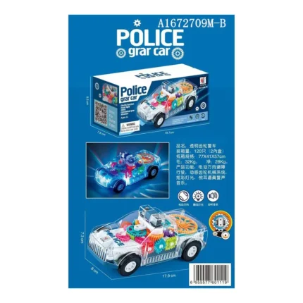 Police Gear Car Toys – Interactive Police Vehicle Toy with Lights & Sound for Kids