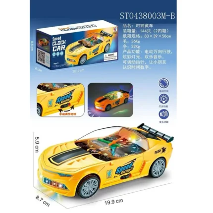 Speed Clock Car Toy – Friction-Powered Racing Car with Clock-Style Speed Display for Kids