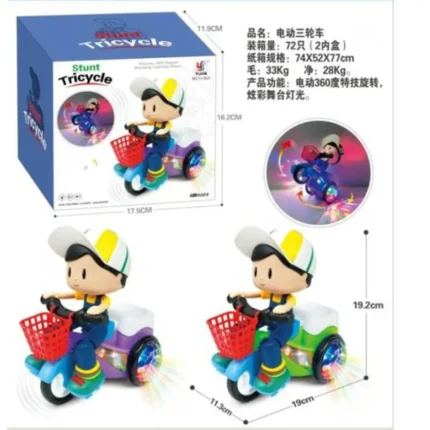 Stunt Tricycle Toy – 360° Spinning Light & Music Trike