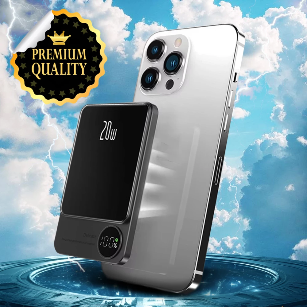 Magnetic Wireless Fast-Charging Power Bank with LED Display