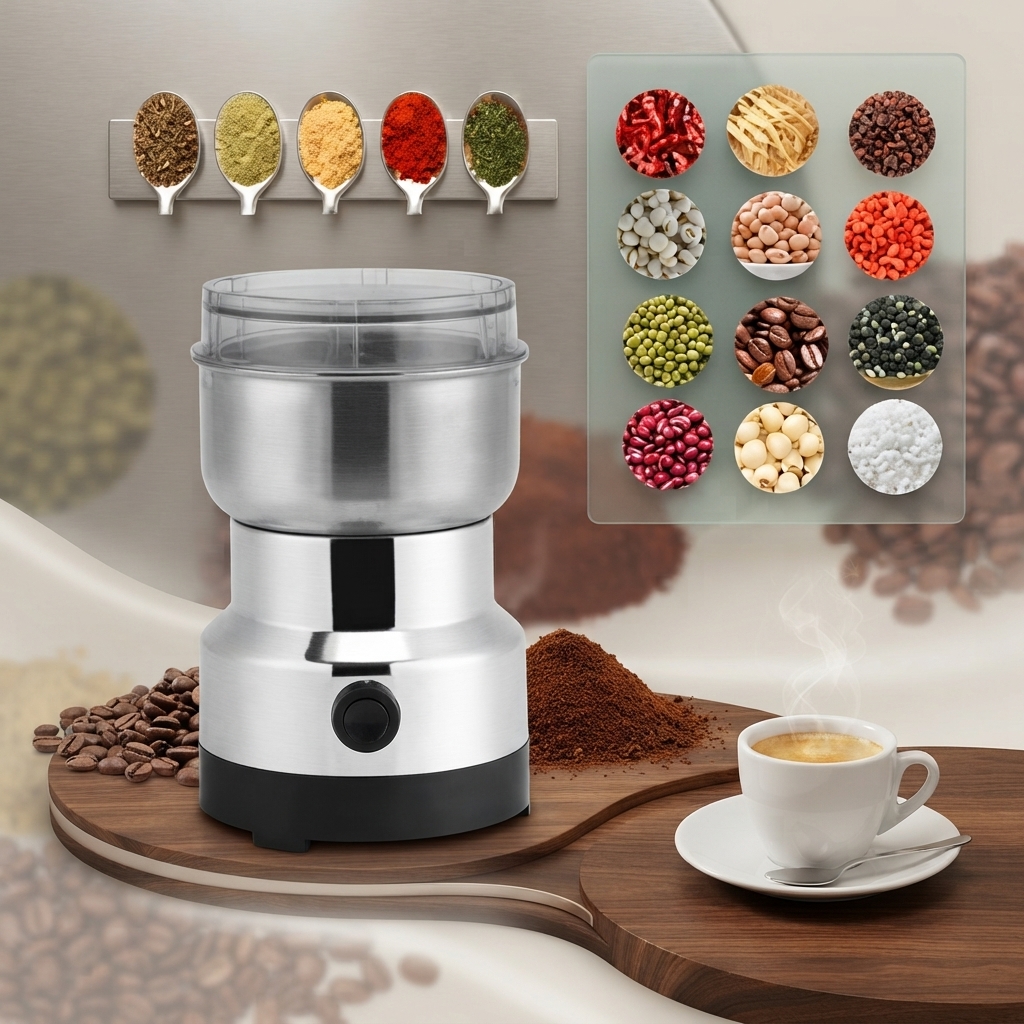 Stainless Steel Electric Coffee Beans & Spice Grinder