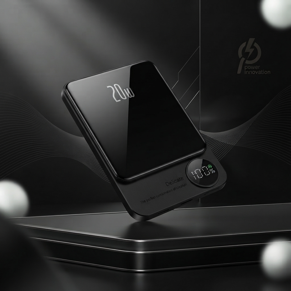 Fast-Charging Portable Power Bank with LED Screen