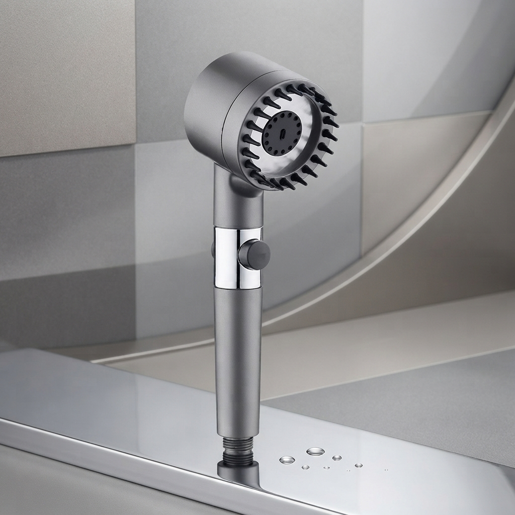 High-Pressure Shower Head with Silicone Scalp Massager