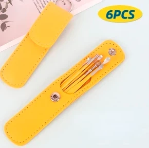 Stainless Steel Ear Cleaning & Wax Removal Tool Set – Yellow