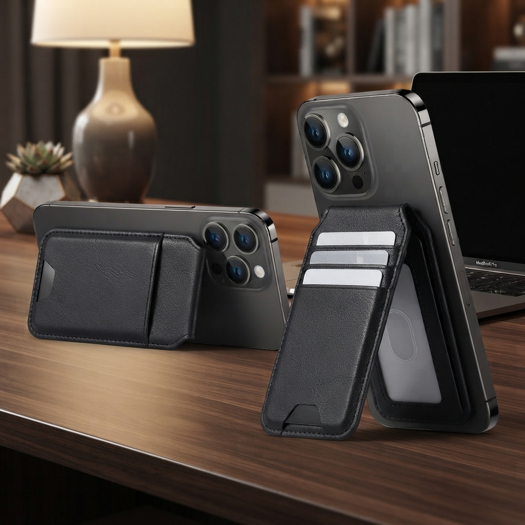 ESR HaloLock Vegan Leather Wallet Stand