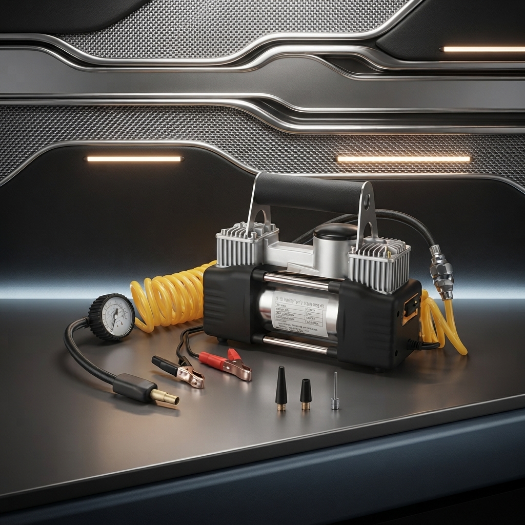 Dual Cylinder Car Air Compressor