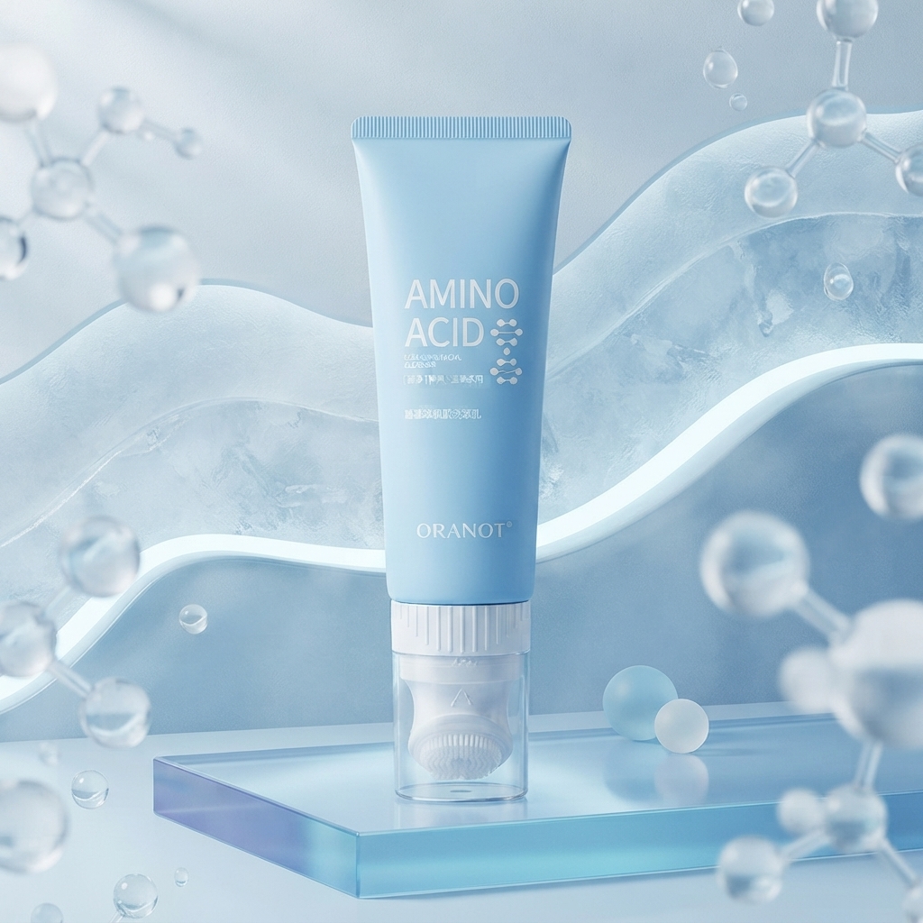 Amino Acid Facial Cleanser with Silicone Brush