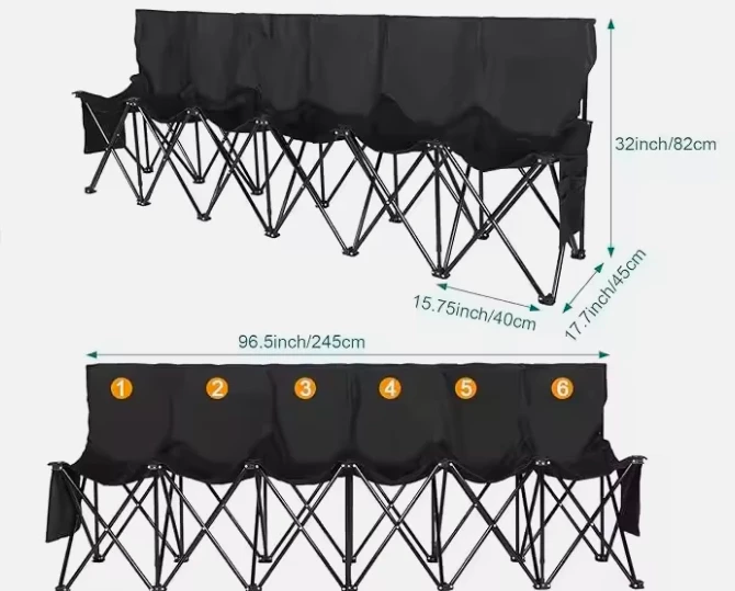 Folding Multi-Person Camping Bench