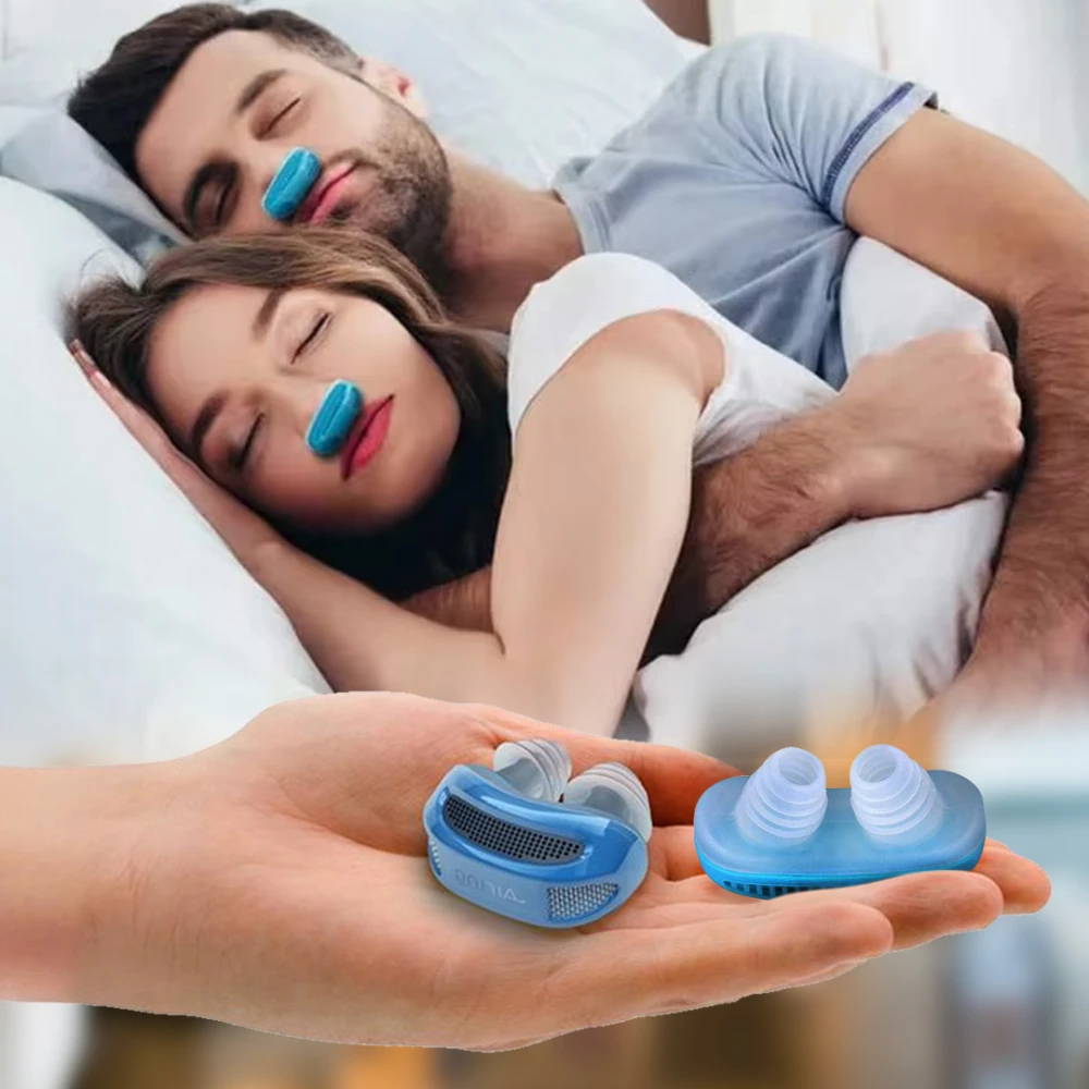 2-in-1 Anti-Snoring Nose Clip & Air Purifier