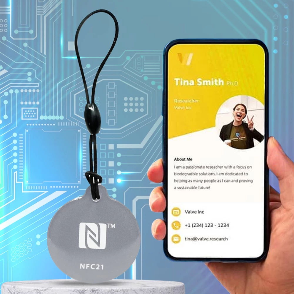 NTAG216 NFC Epoxy Keyring Badge
