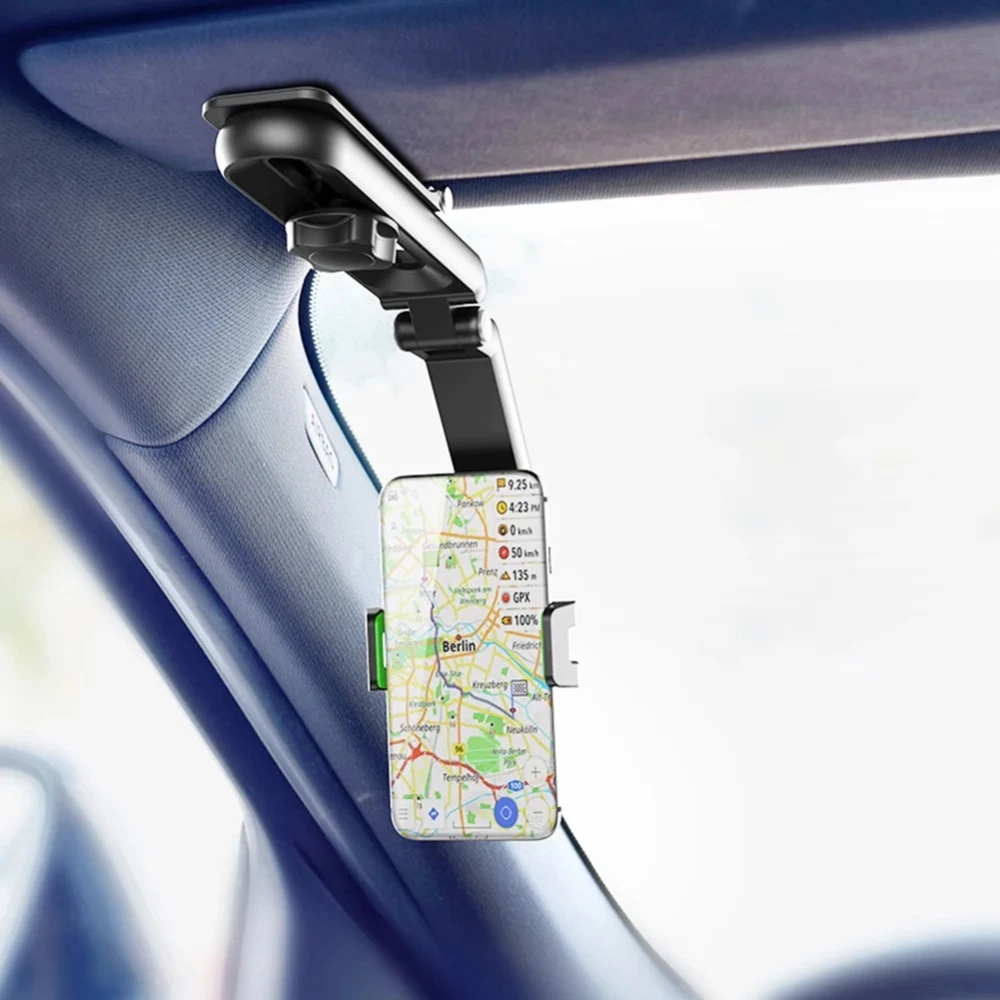 1080° Rotatable Foldable Car Sun Visor Phone Holder