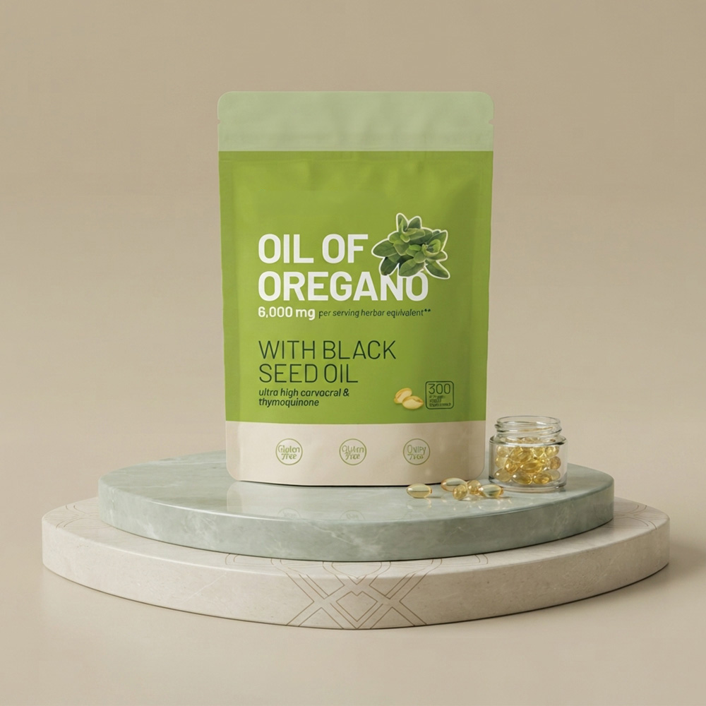 Oil of Oregano with Black Seed Oil Softgels
